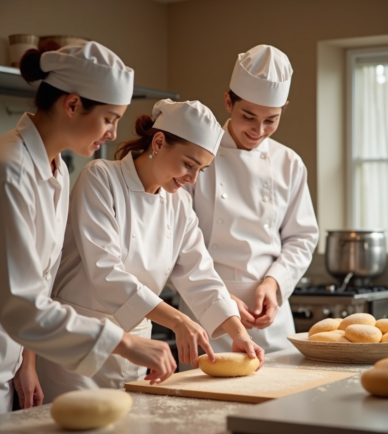 Bread dough being prepared
